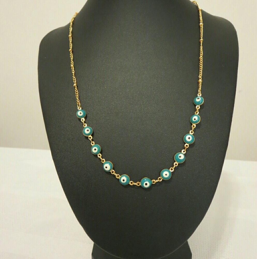 COPY - Dark green evil eye necklace